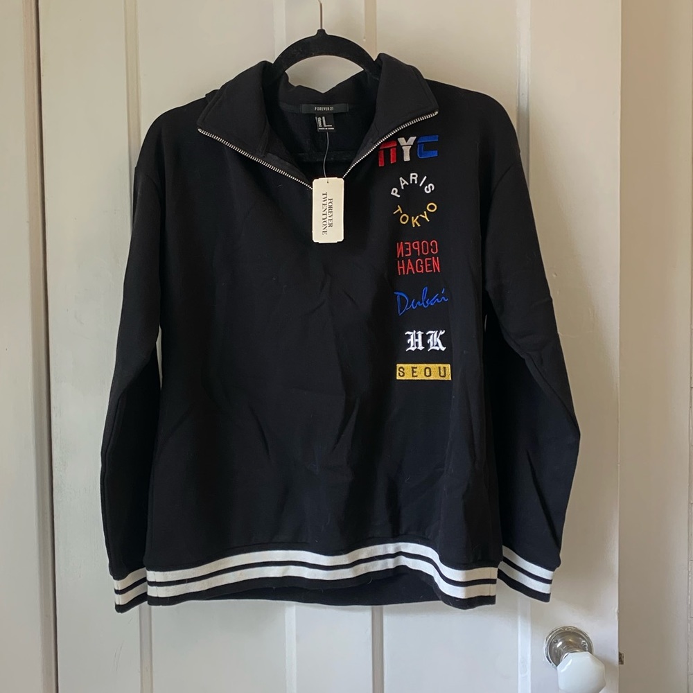 forever 21 cities half zip pullover